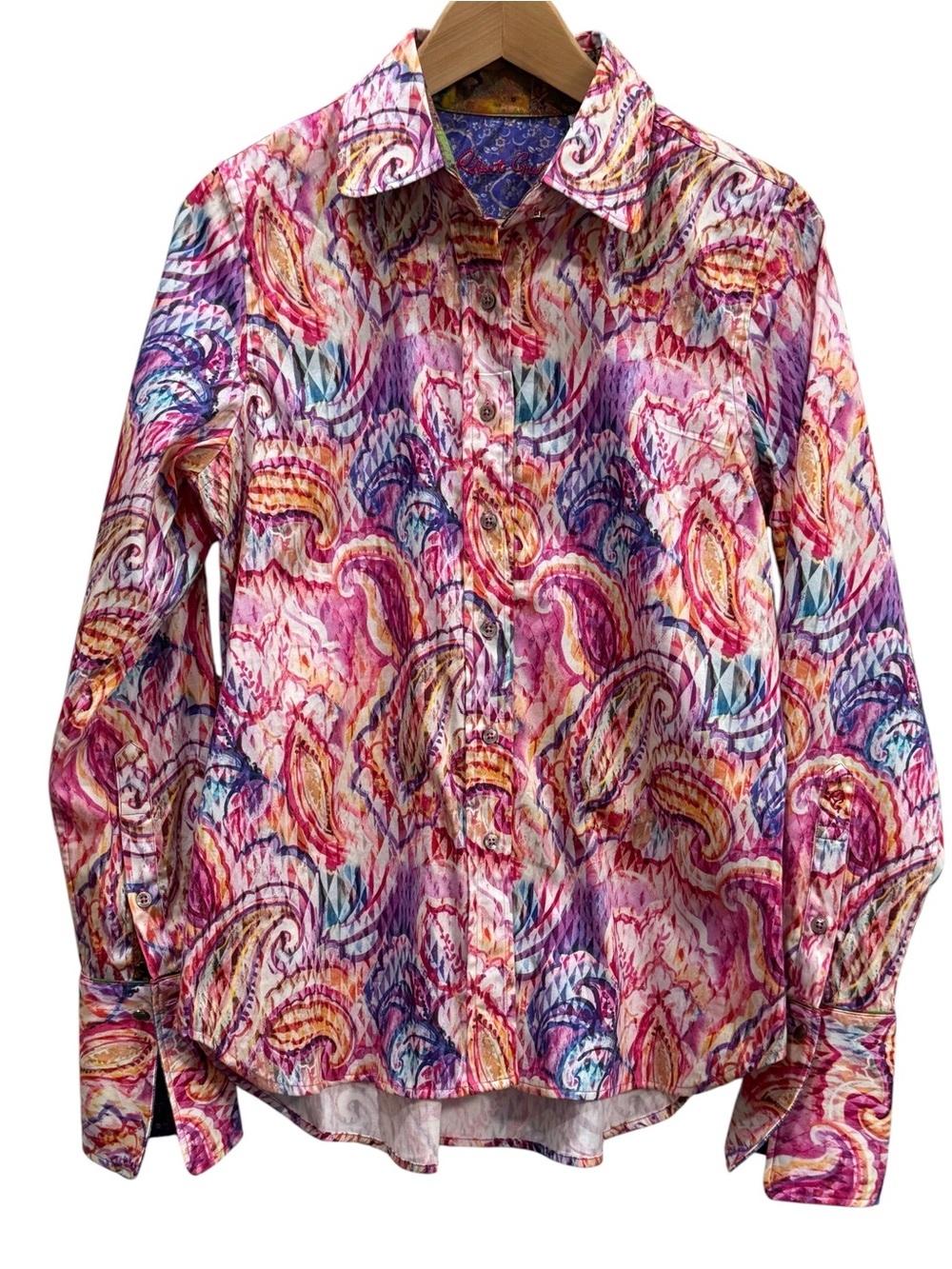 Robert Graham Paisley Women's M Button Down Boho Luxe Chic Maximalist Eclectic